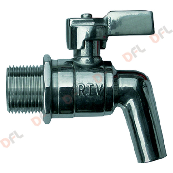Rubinetto a sfera inox con leva — 1"