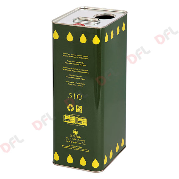 Latta per olio in lamiera Asa Italia — Lt. 5 - foro Ø 42 mm / con sfiato