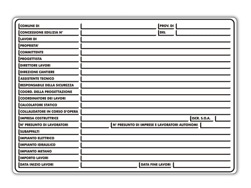 Cartelli per cantieri – 80 × 60 cm