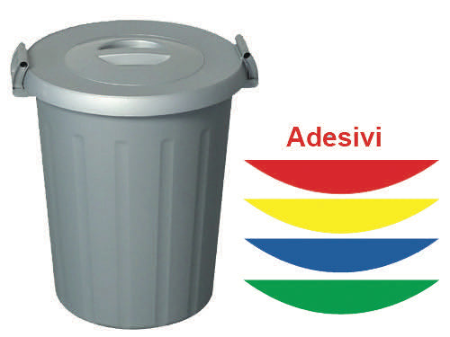 Bidoni con cop. e Manici – 25 L Grigi
