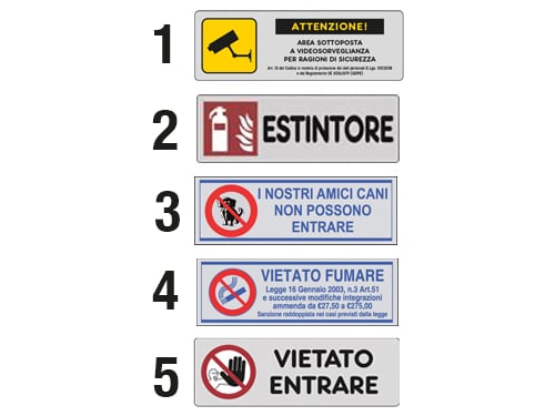 Etichette Area Videosorvegliata – Default Title