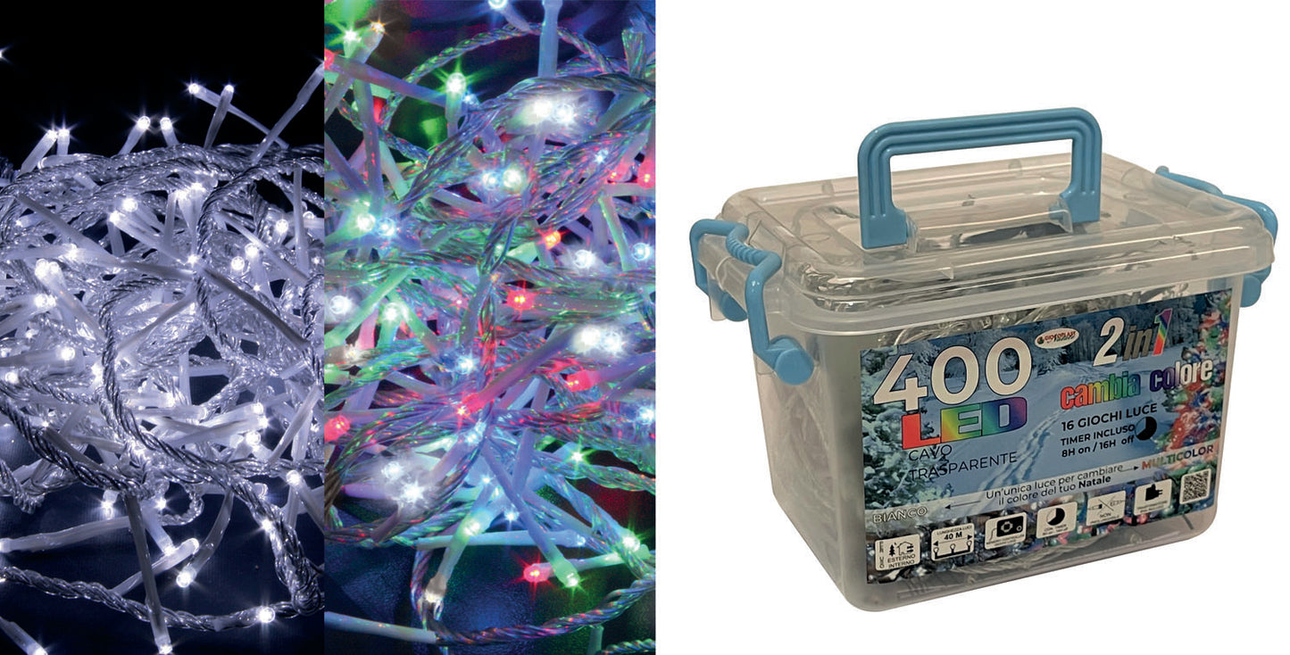 Luci Natale – 400 LED 2IN1 BIAN-MULT-20555