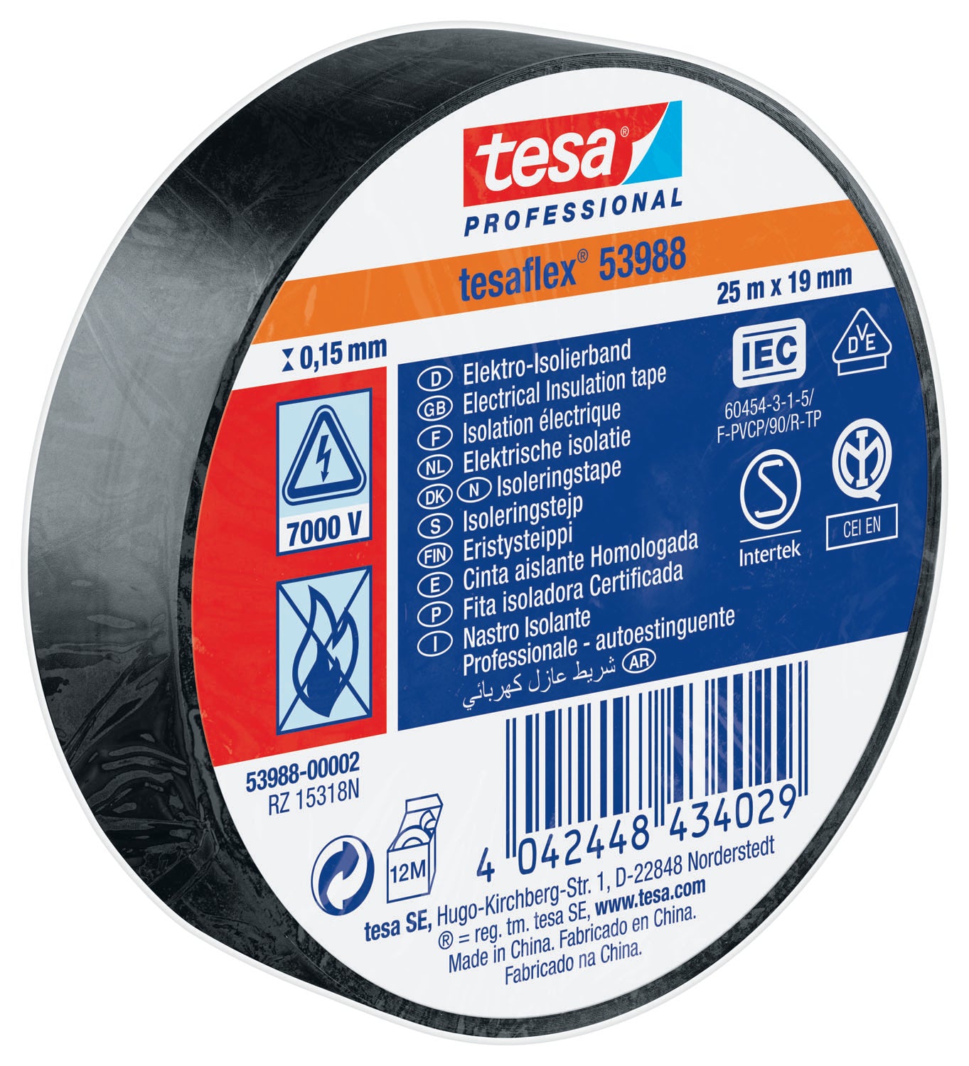 Nastri Isolanti Tesa Nero Imq 25 × 1,9 mCM – Default Title