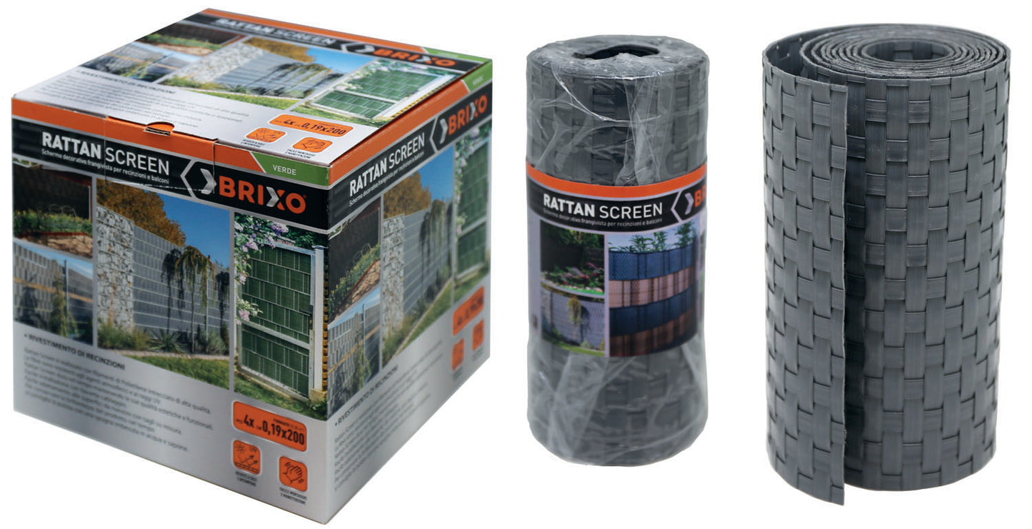 Stuoie Brixo Rattanscreen – Grigio 0.19X2